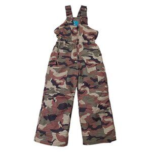 Pulse Snow Cargo Bibs Toddlers 4T Green Brown Camo Insulated Winter Outdoor